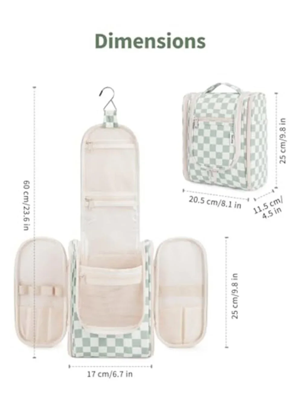 Hanging Toiletry Bag Travel Organizer Makeup Cosmetic Bag Water Resistant Case